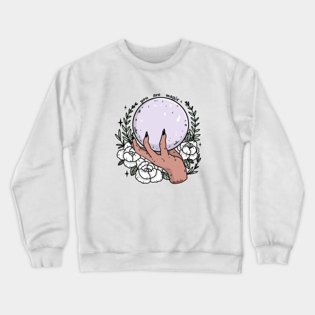 You Are Magic (lilac) Crewneck Sweatshirt by chiaraLBart